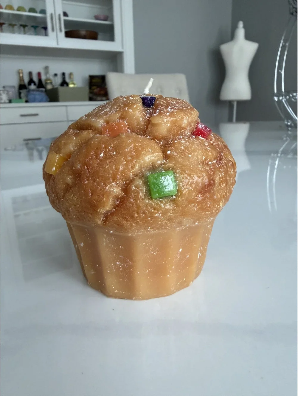 Threshold Jumbo Muffin-Shaped Unscented Candle - New